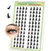 Obeyalash Anime Ciuffetti Extension Ciglia 120pcs Spiky Lash Clusters 12mm Ciglie Finte Naturali Cc Curl Ciuffi Ciglia Finte DIY Eyelash Extensions Invisible Band Lightweight (Spiky Anime Eye)