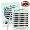 Obeyalash Self Adhesive Ciglia Finte Ciuffetti Kit Extension Ciglia-Y24 | Pre Glued Eyelashes DIY Lash Extension Kit D Curl 8-14mix