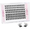EMEDA Wispy Naturali Ciglia Finte Ciuffetti 3D Effetto Fai Da Te Extension 8mm Cigia C Curl Fluffy Individual Lashes Clusters (EDM05-8mm)
