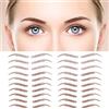 MWOOT 6 Fogli 4D Hair-Like Adesivi Sopracciglia,Impermeabili Adesivi Trasferimenti Sopracciglia,Sopracciglia Adesivi Tatuaggi Grooming Adesivo Trucco per Donne e Ragazze(Marrone,08)