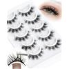 Obeyalash Pre Glued Eyelashes Cat Eye Self Adhesive Ciglia Finte 5 Parise Pack DIY Fake Lashes Riutilizzabile e Morbido Press on Lashes by Obeyalash (6D35)