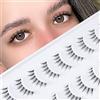 EMEDA 10 Paia di Ciglia Naturali Piccolo Diavolo Morbide Lashes a Striscia Fatte a Mano Ciglia Finte Aspetto Naturale Trasparente Banda Chiara Piccole False Eyelashes Occhio da EMEDA (little Devil)