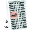 Obeyalash Fox Eye Ciuffetti Ciglia Finte Cluster Lashes Cat Eye Ciglie Finte Naturali 120pcs Cluster Eyelashes D Curl Extension Ciglia Ciuffetti 6-12mm Soft and Comfortable(ZK40)