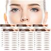 MWOOT 6 Fogli 4D Hair-Like Adesivi Sopracciglia,Eyebrow Tattoos Stickers,Impermeabili Adesivi Trasferimenti Sopracciglia(Marrone-05)