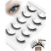 Obeyalash Ciglissime Press E Go Autoadesive Pre Glued Eyelashes Natural Look Wispy 5pairs Self Adhesive Eyelashes No Glue Needed Reusable Stick On Lashes Glueless DIY at Home (6D09)