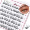 EMEDA Ciglia a grappolo 12mm ciglia clusters Ciglia individuali fai da te con pinzette effetto extension ciglia Ciglia sottili e morbide dall'aspetto naturale cluster lashes(D03-12mm)