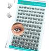 Obeyalash Ciglia Finte Ciuffetti Extension Ciglia C Curl DIY Lash Extension Naturali Look 8-16mm Cat Eye Lashes Banda Trasparente Cluster Eyelashes Morbido e Comodo (120pcs C Curl 8-16mix)