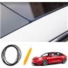 Ywooon Kit di Guarnizioni per Tetto per Tesla Model 3 2016-2023, Guarnizione Isolante Insonorizzante per Finestrini Delle Portiere Automatiche, Striscia di Tenuta in Gomma