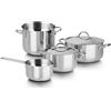 Barazzoni 6 Pezzi, Cuocimania Batteria, Acciaio Inox 18/10. Made in Italy, Argento
