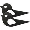 BSITSSS 2 Pezzi Fermaporta da Pavimento, Fermaporte di Forma Uccello Nero, Cuneo Fermaporta Fermafinestra per Tutti i Pavimenti Interni ed Esterni