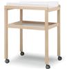 ERBESI Mini Fasciatoio In Legno Naturale Con Ruote E Materassino Incluso Erbesi