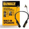DEWALT Cuffie Bluetooth Neckband 2-in-1 Heavy Duty, Auricolari Wireless con Altoparlanti Integrati, 60+ Ore Autonomia Microfono HD, IP56 Impermeabili, Ideali per Cantiere, Officina e Outdoor Nero