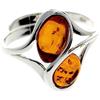 SilverAmber Anello da donna in argento Sterling 925 con ambra M405A Regolabile individualmente