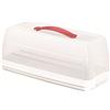 Curver 175247 - Campana per Torta, Rettangolare, Colore: Trasparente/Bianco