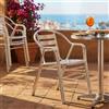MIlani Home poltrona impilabile in alluminio con doppio tubo