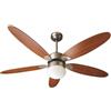Zephir VENTILATORE DA SOFFITTO ZEPHIR ZFR9111M 5 PALE LEGNO 3 VELOCITA' TIMER CON LUCE
