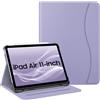 FINTIE Custodia per iPad Air 11 Pollici M3/M2 (2025/2024), iPad Air 5a/4a Gen 10,9 Pollici (2022/2020) con Portapenne, Multi-angli Slim Folio Cover con Pocket e Auto Svegliati/Sonno, Lilla Viola