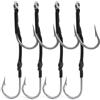 SILANON Ami doppi per pesca a traina, 4 pezzi, in acciaio inox, per pesca a traina in acqua salata, per pesca a traina di grandi dimensioni, per marlin, squalo, tonno, wahoo, dorado