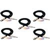 RockCable by Warwick 5 CAVI da 10mt ROCKCABLE RCL30390D6 F CAVO PER MICROFONO CANNON XLR F JACK 6,3