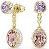 Swarovski Orecchini pendenti Chroma, Taglio misto, Multicolore, Placcato color oro