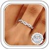 Chriscoco Anelli Donna Argento 925 Cubic Zirconia Promessa Anello Fedine Fidanzamento Anniversario Anello Donna Argento Gioielli