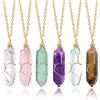 ASH'S CHOICE Collana Donna Oro Set 6 Ciondolo Cristallo Esagonale Placcato