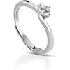 Donipreziosi Anello Solitario Donna in Argento 925 con Pietra Zircone Taglio Brillante, Anello Argento Sterling Proposta Fidanzamento Idea Regalo, Dimensione Pietra 6 mm