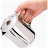 VOBOR Brocca per latte in acciaio inox con coperchio, per caffè, cappuccino, latte, barista (600 ml)