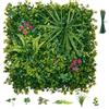 VEVOR Parete Verde Artificiale 50,8 x 50,8 cm, Set di 12 Pannelli di Siepe Artificiale per Pareti e Recinzioni, Con Piante Verdi Realistiche, per Decorazione di Balcone, Giardino, Cortile e Salotto
