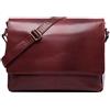 LEABAGS Borsa a Tracolla in Pelle per Uomo e Donna | Borsello Messenger con Tracolla | Borsa per Laptop in Vera Pelle fino a 15 Pollici | Borsa da Lavoro, Trasporto e Mano | Bourbon