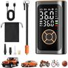 Carehabi Compressore ad Aria Portatile, Portable Electric Air Compressor 150 PSI, Inflazione Rapida, Spegnimento Automatico, 4000 mAh, LED, per Auto, Moto, Bicicletta, Palla