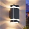 Aipsun LED Lampada da esterno, Applique da esterno GU10 Up Down 3000K bianco caldo | IP65 Applique per interni/esterni, balcone, giardino, garage e corridoio|Antracite