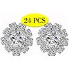 ALEXCRAFT Strass bottone cristallo fiore abbellimenti artigianato sfuso strass per cardigan cucito decorazione (24PCS 16MM)