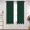 Mrs.Naturall, tende in lino per soggiorno, con tasca per asta, per camera da letto, filtraggio della luce, 91 cm x 114 cm di lunghezza, semi velate, verde cacciatore