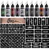 STIGMA Kit Tatuaggio Finto Temporaneo 10 Bottiglie Inchiostri Colorati, 84 Pezzi, con Stencil per Pittura Corpo Fai da Te, per Donne Bambini