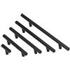 Qrity 10x Maniglie per Armadietti, Con viti in Acciaio Inossidabile, 128mm, per Armadi, Ante in Vetro, Armadietti da Cucina Ecassetti, Camera da Letto, Bagno, Modello T, Nero