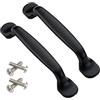 Qrity Set da 2 maniglie per ante armadio per mobili cucina, cassetti, mobili camera da letto, distanza fori 96MM, in Alluminio, viti incluse