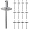 HoaaiGo 50 Pezzi Rivetto Pop Cieco con Testa a Cupola in Alluminio Rivetti Ciechi in Alluminio con Flangia Grande, per Lamiera, Lavorazione Del Legno, Industriale (4,8 * 13 * 16 mm)