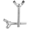 Walfront 5 Pz M6 DIN316 Pollice Farfalla, Viti Ad Alette Viti A Mano Bulloni In Acciaio Inox 304 di Fissaggio Assortimento Set Filettatura Completa Finitura Pianura(M6*30mm)