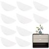 Daelesr 10 Pezzi Maniglia Plastica Istantanee, Maniglione Porta Adesiva, Manopole Autoadesiva Saldamente, Tirante Senza Punzonatura per Armadi Cassetti Guardaroba Frigorifero Nero Bianco Marrone (Bianco)