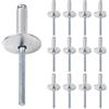 HoaaiGo 50 Pezzi Rivetto Pop Cieco con Testa a Cupola in Alluminio Rivetti Ciechi in Alluminio con Flangia Grande, per Lamiera, Lavorazione Del Legno, Industriale (4,8 * 10 * 16 mm)