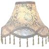 Eastlion 11.8 E27/E14 Paralume in Tessuto Fatto a Mano Paralumi del Comodino,12x30x23cm Argento