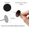 Punta Fresa a Disco 15 mm in Acciaio con 50 Ricambi Abrasivi Monouso