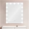 Specchio da Trucco makeup Professionale PEARL con Lampadine LED - 100x80 cm