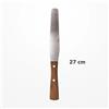 XANITALIA Spatola Stendi Cera Dritta ROIAL in Acciaio Inox con Manico in Legno - 27 cm