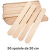 XANITALIA Spatole Monouso in Legno ROIAL da 20 cm - Confezione da 50 Pezzi