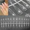 TUTTOPERLESTETICA 240 TIPS PUNTE PER GEL A MANDORLA