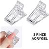 TUTTOPERLESTETICA 2 Pinze per Acrygel Morsetto Trasparente per Tips e Dual Form