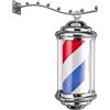 MELCAP BARBER POLE ROTANTE LUMINOSO INSEGNA LUMINOSA BARBIERE BARBERIA 35 CM