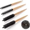 XANITALIA Scovoli per capelli in nylon, manico in legno 16 mm 22 mm, 26 mm, 30 mm 16 mm